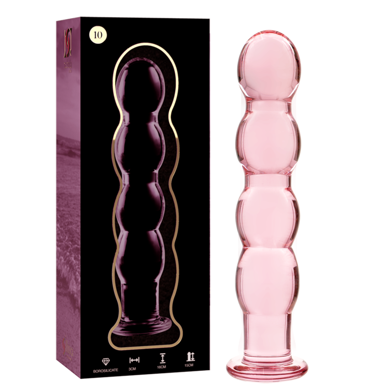 NEBULA SERIES BY IBIZA - MODELLO 10 DILDO IN VETRO BOROSILICATO ROSA 16.5 CM -O- 3.5 CM – Falli senza vibrazioni – foto 2