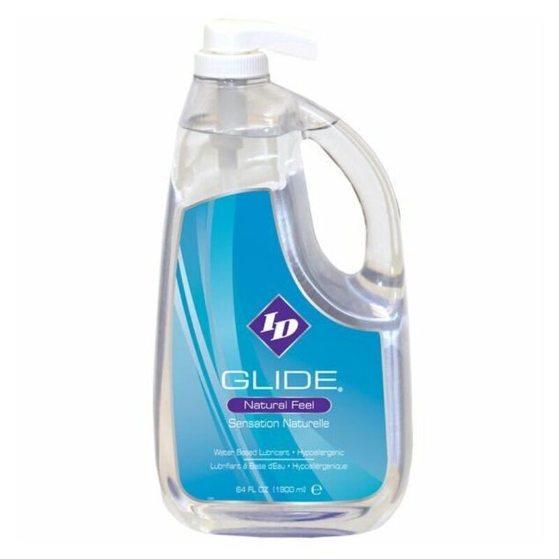 ID GLIDE - LUBRIFICANTE A BASE ACQUA + NATURAL FEEL IPOALLERGENICO 1900 ML – A base d'acqua