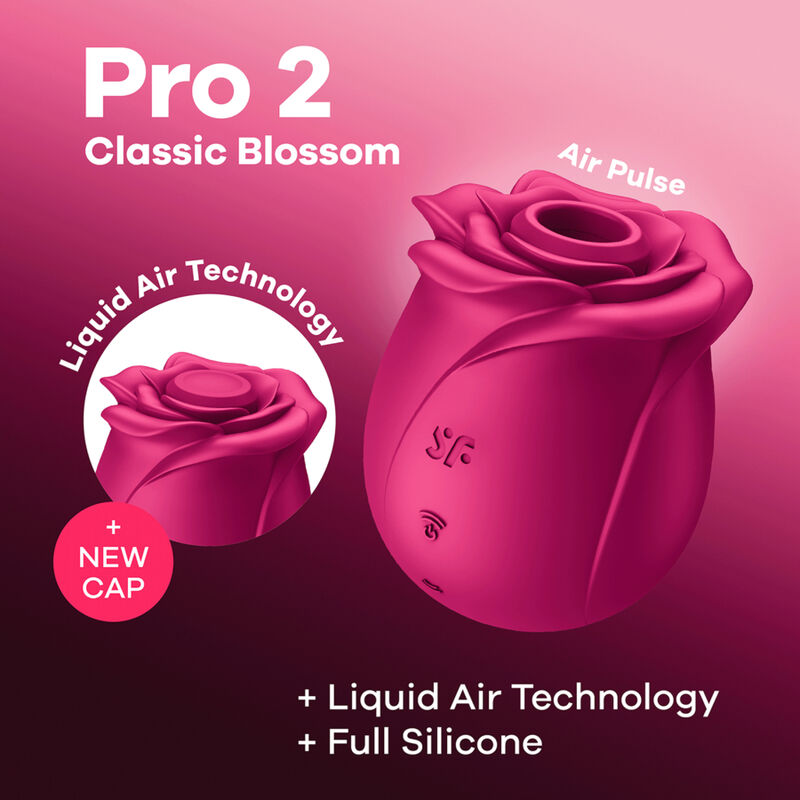 SATISFYER - AIR PULSE VIBRATORE PRO 2 CLASSIC BLOSSOM – Vibratori succhiatori a onde di pressione – foto 8