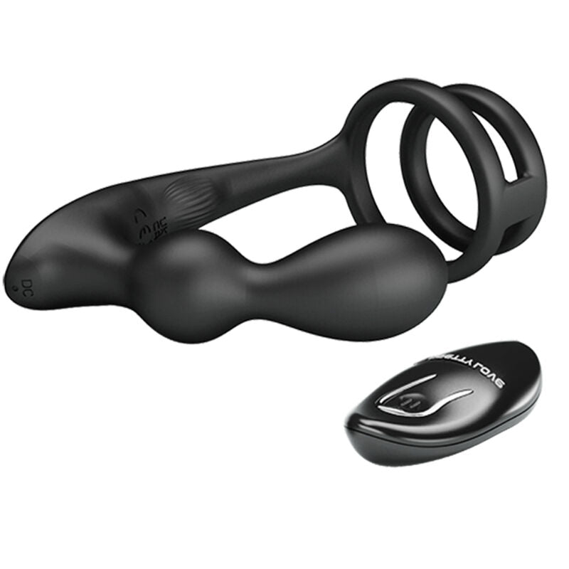 PRETTY LOVE - ANELLO PER PENE MARSHALL CON PLUG ANALE VIBRANTE CON TELECOMANDO – Telecomando – foto 4