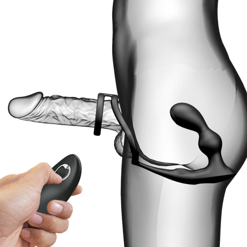 PRETTY LOVE - ANELLO PER PENE MARSHALL CON PLUG ANALE VIBRANTE CON TELECOMANDO – Telecomando – foto 8