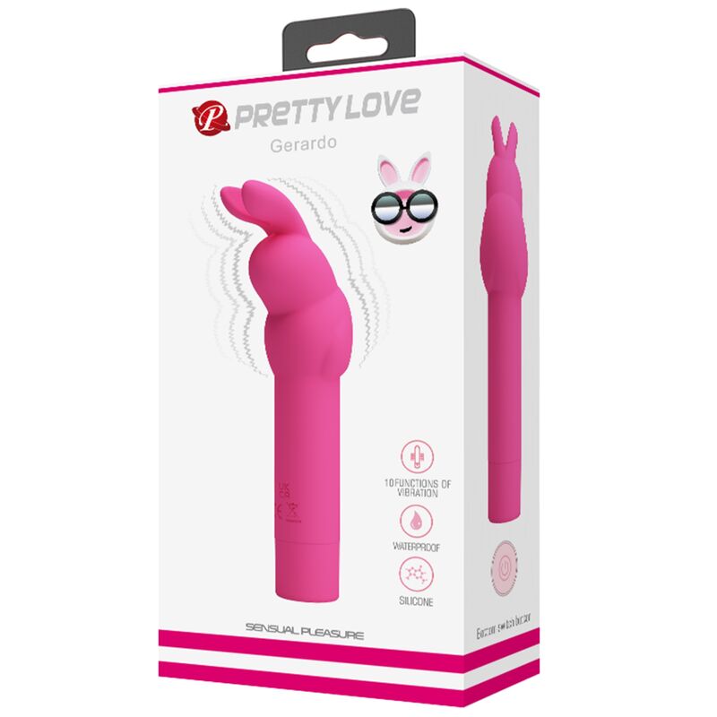 PRETTY LOVE - VIBRATORE IN SILICONE GERARDO FUSCHIA RABBIT – Mini vibratori – foto 5