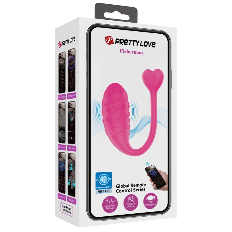 PRETTY LOVE - UOVO VIBRANTE PINK FISHER CONTROLLATO DA APP – Vibratori con APP – foto 8