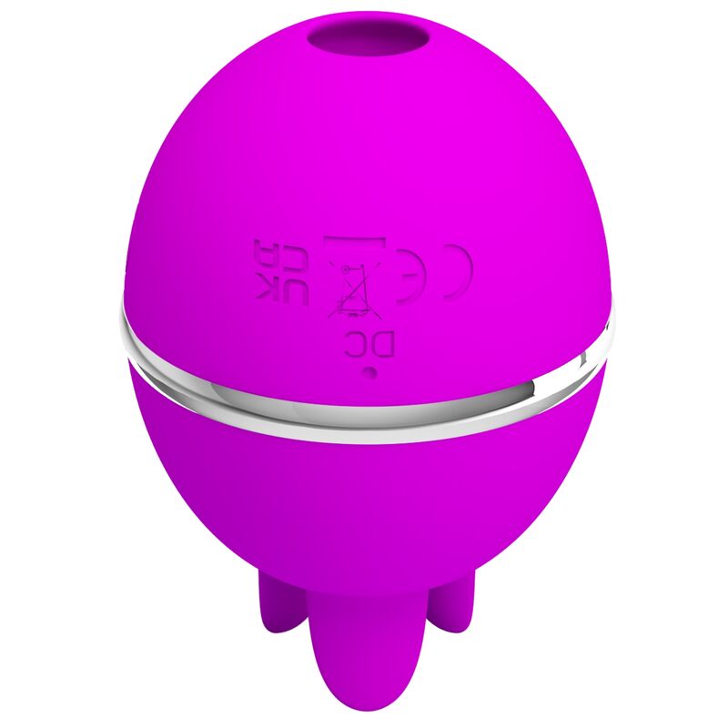 PRETTY LOVE - VIBRATORE IN SILICONE TONDO VIOLA GEMINI BALL – Vibratori clitoridei da posare – foto 3