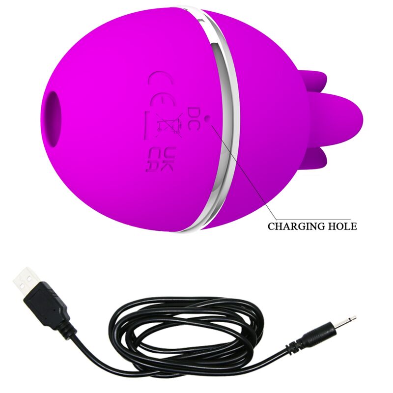PRETTY LOVE - VIBRATORE IN SILICONE TONDO VIOLA GEMINI BALL – Vibratori clitoridei da posare – foto 4