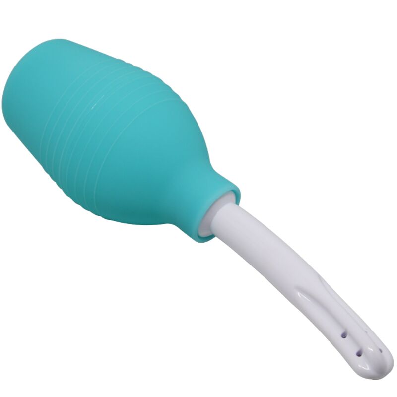 MR PLAY - DOCCIA ANALE IN GOMMA BLU PERA – Doccia anale