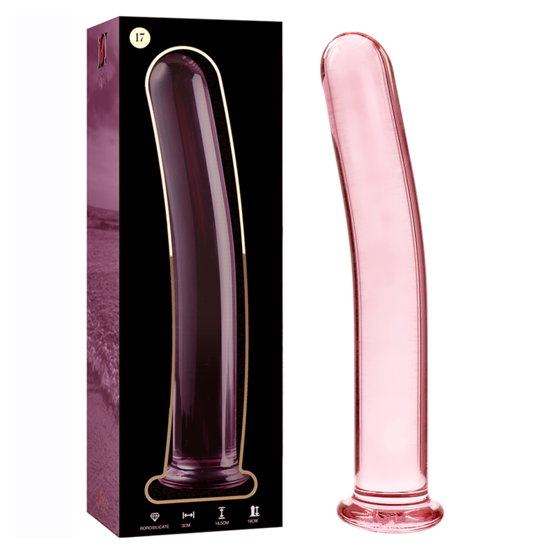 NEBULA SERIES BY IBIZA - MODELLO 17 DILDO IN VETRO BOROSILICATO ROSA 18.5 CM -O- 3 CM – Falli senza vibrazioni – foto 2