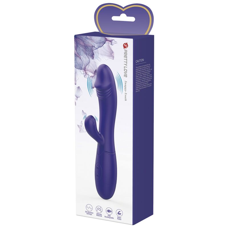 PRETTY LOVE - VIBRATORE SNAPPY YOUTH E STIMOLATORE DEL PUNTO G VIOLETTO – Rotatori vibranti – foto 8