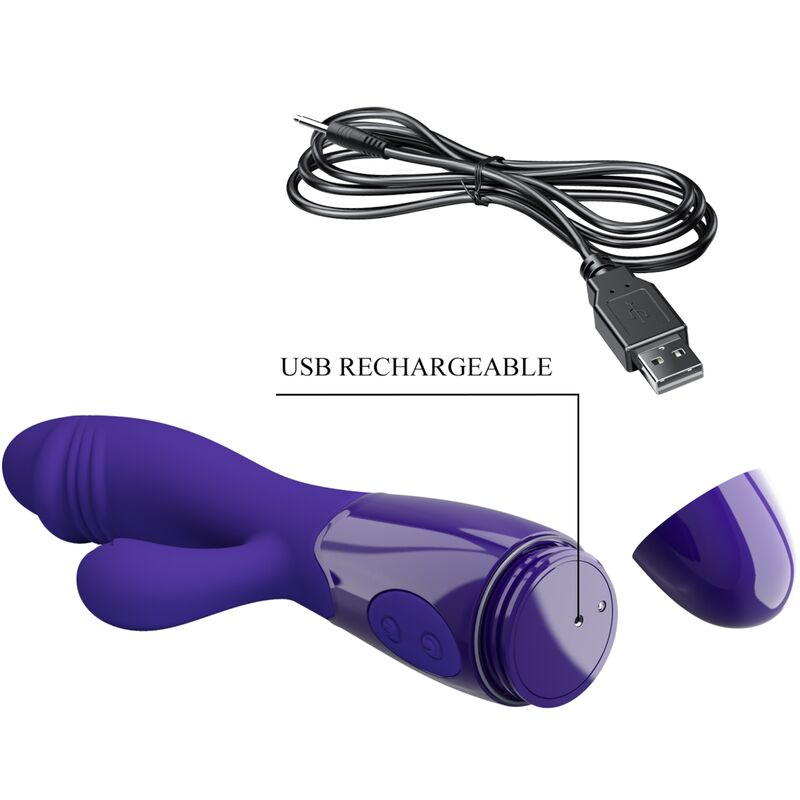 PRETTY LOVE - VIBRATORE SNAPPY YOUTH E STIMOLATORE DEL PUNTO G VIOLETTO – Rotatori vibranti – foto 5