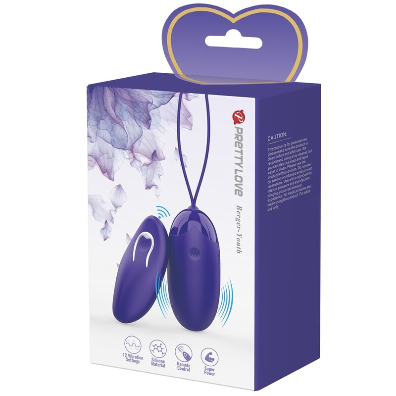PRETTY LOVE - BERGER YOUTH UOVO VIBRANTE TELECOMANDATO VIOLA – Uova vibranti – foto 9