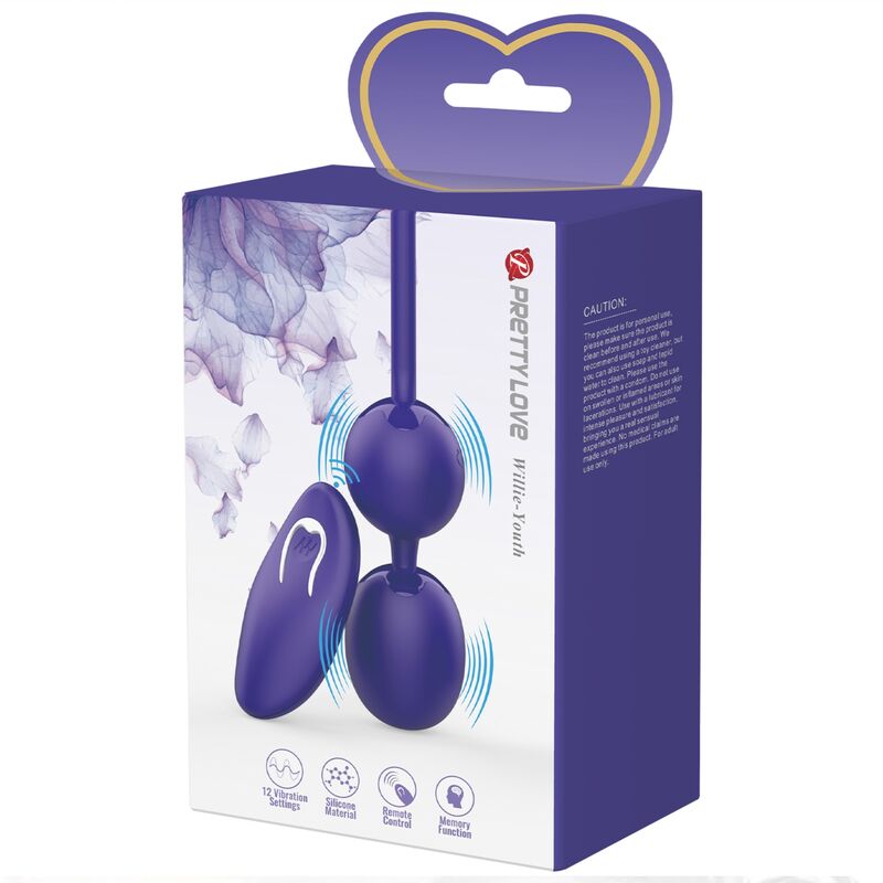 PRETTY LOVE - SFERE PER TELECOMANDO WILLIE YOUTH E VIBRAZIONE VIOLETTO – Sfere di silicone – foto 8