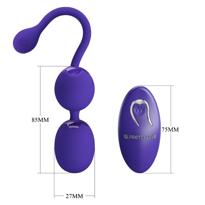 PRETTY LOVE - SFERE PER TELECOMANDO WILLIE YOUTH E VIBRAZIONE VIOLETTO – Sfere di silicone – foto 4
