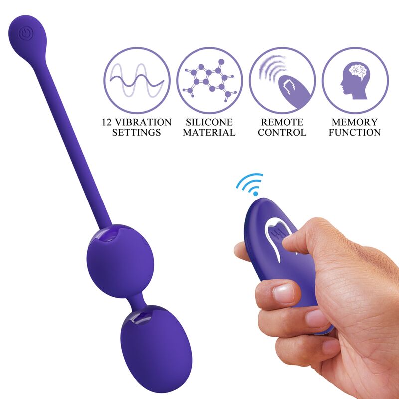 PRETTY LOVE - SFERE PER TELECOMANDO WILLIE YOUTH E VIBRAZIONE VIOLETTO – Sfere di silicone – foto 7