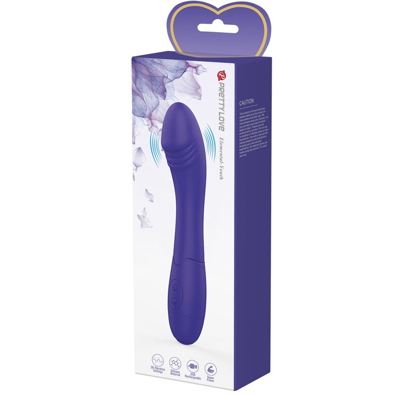 PRETTY LOVE - ELEMENTAL YOUTH VIOLET VIBRATORE DILDO – Classici vibratori anali o vaginali – foto 8
