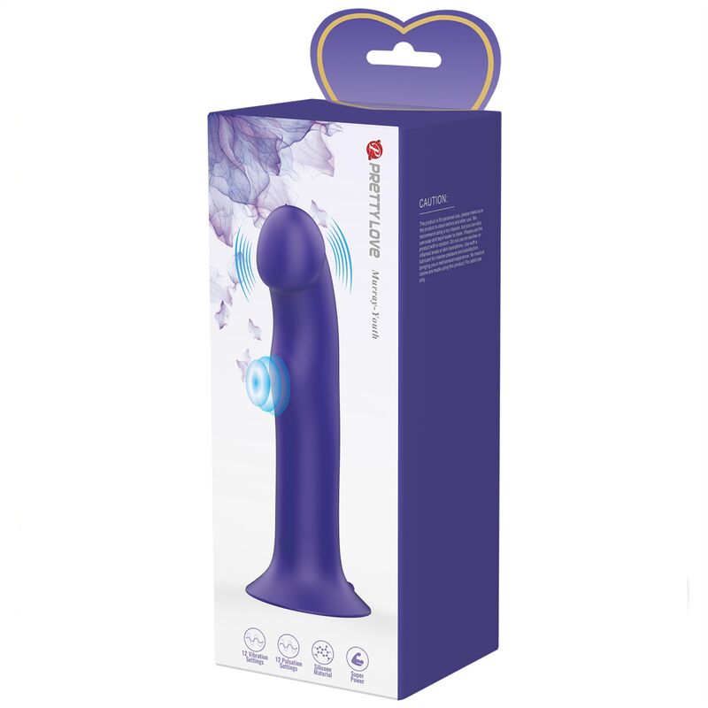 PRETTY LOVE - DILDO VIBRANTE MURRAY YOUTH E VIOLETTO RICARICABILE – Classici vibratori anali o vaginali – foto 8