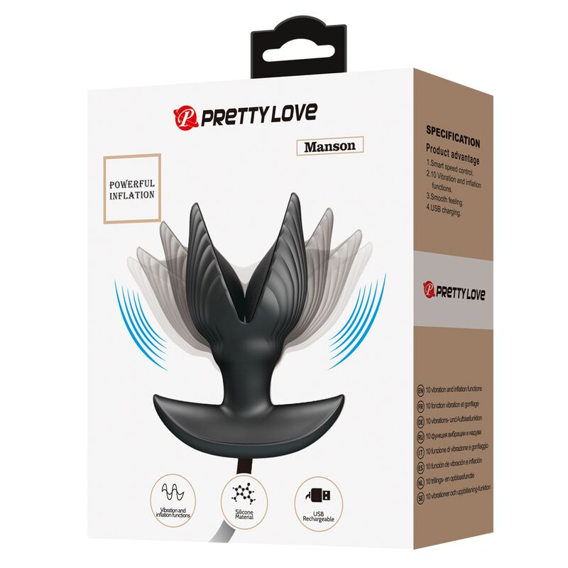PRETTY LOVE - PLUG ANALE GONFIABILE E RICARICABILE – Tappi anali – foto 9