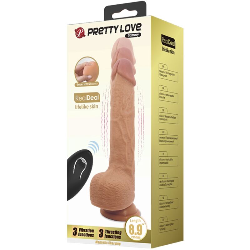 PRETTY LOVE - VIBRATORE DILDO REALISTICO TOMMY 22.5 CM – Vibratori realistici – foto 7