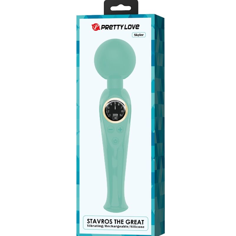 PRETTY LOVE - VIBRATORE A BACCHETTA VERDE SKYLER – Vibratore WAND – foto 8
