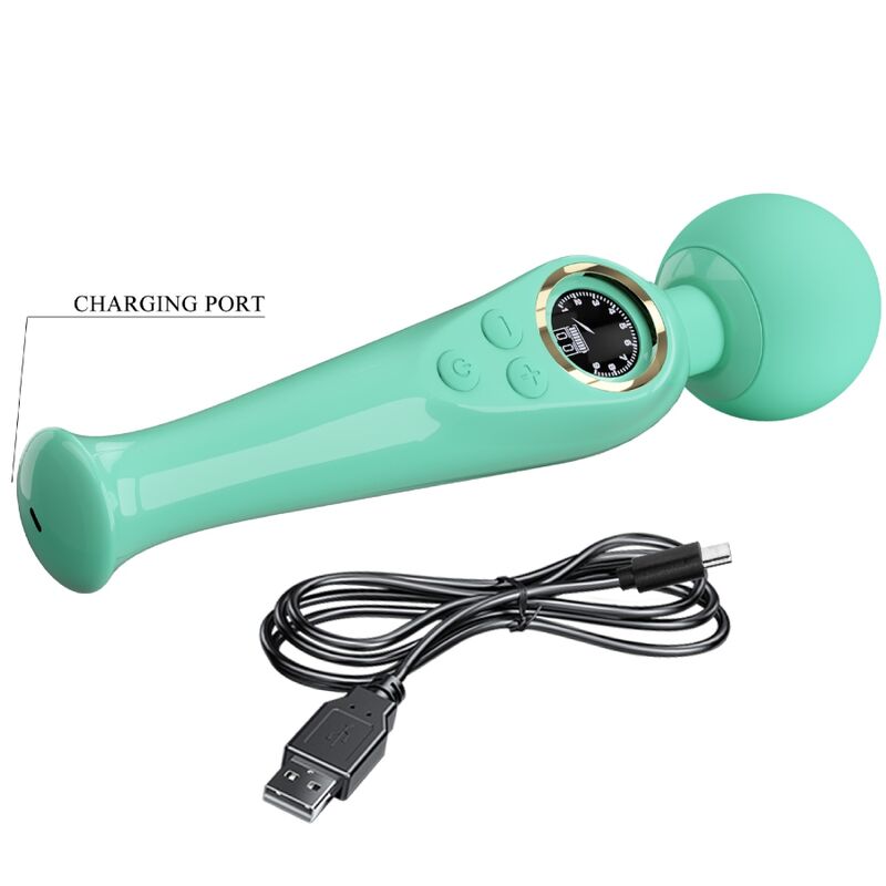 PRETTY LOVE - VIBRATORE A BACCHETTA VERDE SKYLER – Vibratore WAND – foto 6