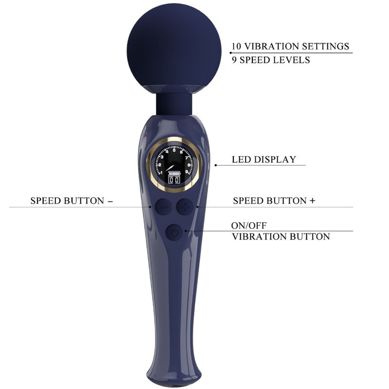 PRETTY LOVE - BACCHETTA VIBRANTE SKYLER BLU – Vibratore WAND – foto 7