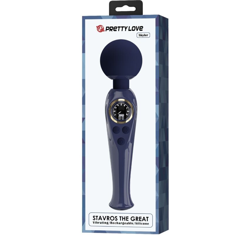 PRETTY LOVE - BACCHETTA VIBRANTE SKYLER BLU – Vibratore WAND – foto 8