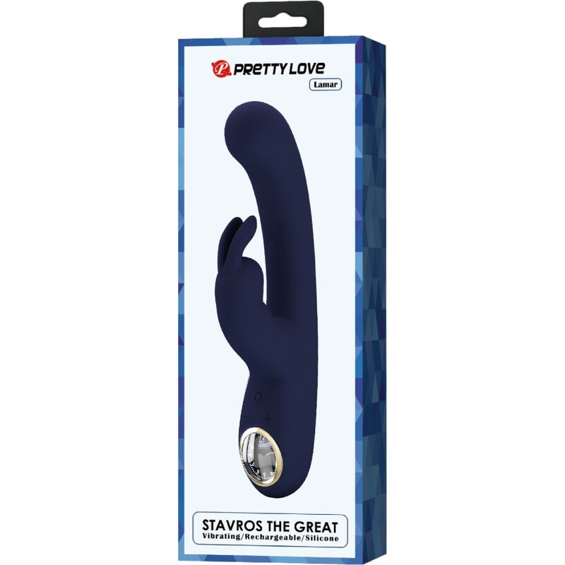 PRETTY LOVE - VIBRATORE LAMAR RABBIT E PUNTO G BLU – Vibratori di coniglio – foto 9