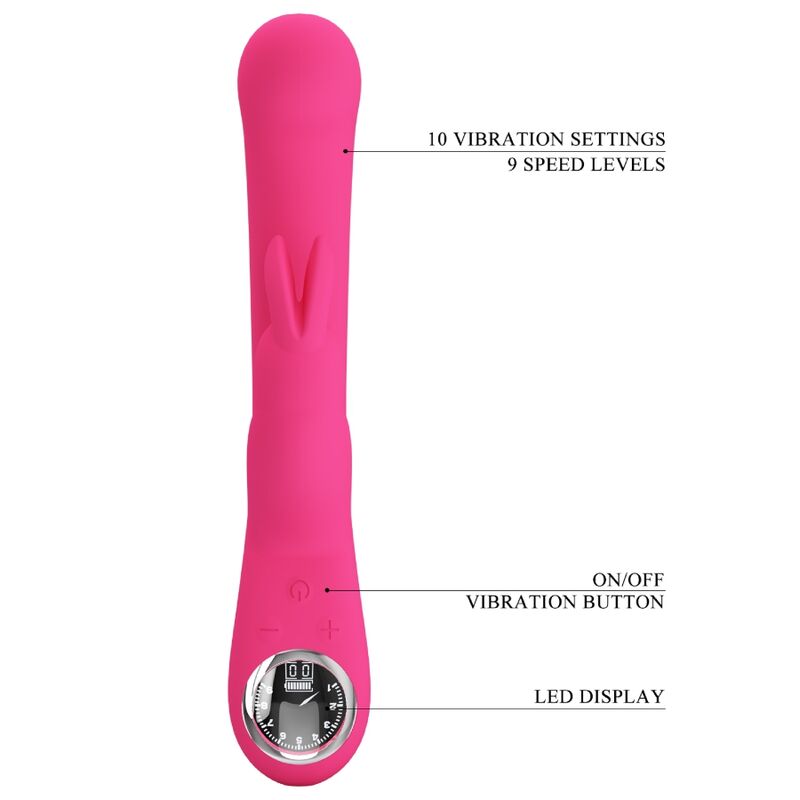 PRETTY LOVE - VIBRATORE LAMAR RABBIT E PUNTO G ROSA – Vibratori di coniglio – foto 8