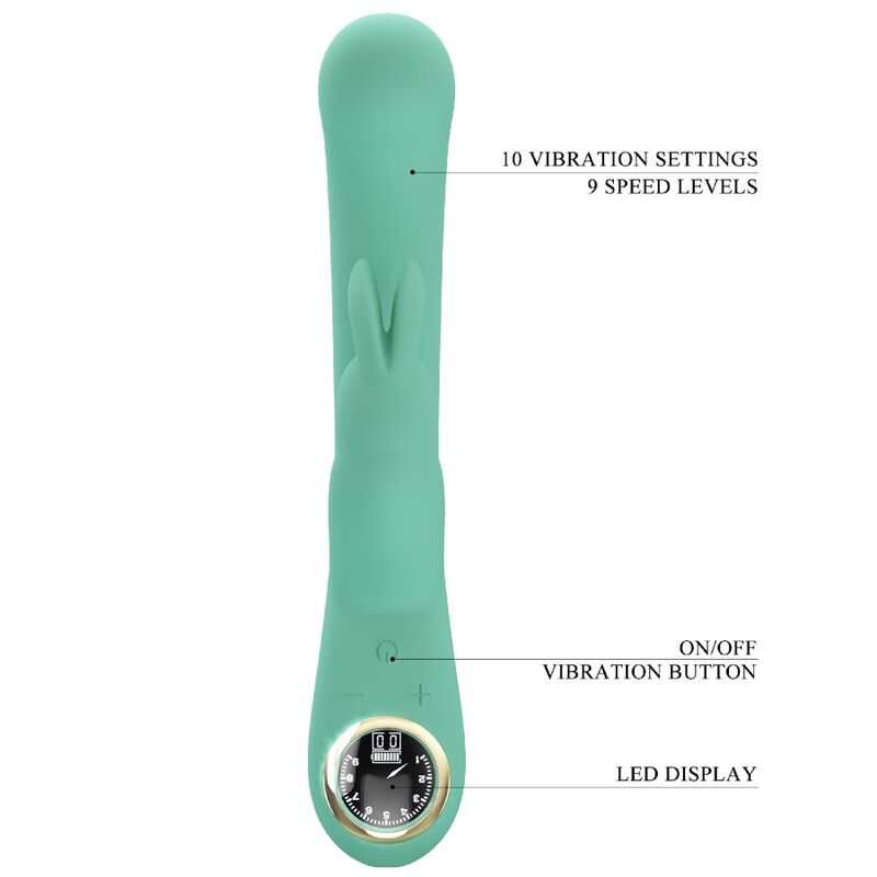 PRETTY LOVE - VIBRATORE LAMAR RABBIT E PUNTO G VERDE – Vibratori di coniglio – foto 8