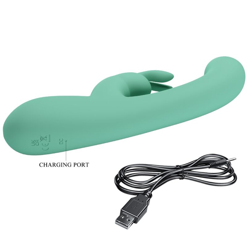 PRETTY LOVE - VIBRATORE LAMAR RABBIT E PUNTO G VERDE – Vibratori di coniglio – foto 7