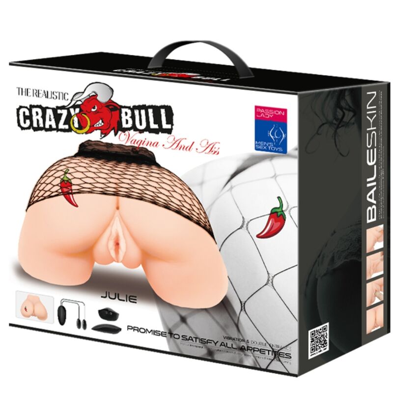 CRAZY BULL - VAGINA E ANO CON RETE REALISTICA CON VIBRAZIONE – Masturbatore per l'ano senza vibrazioni – foto 11