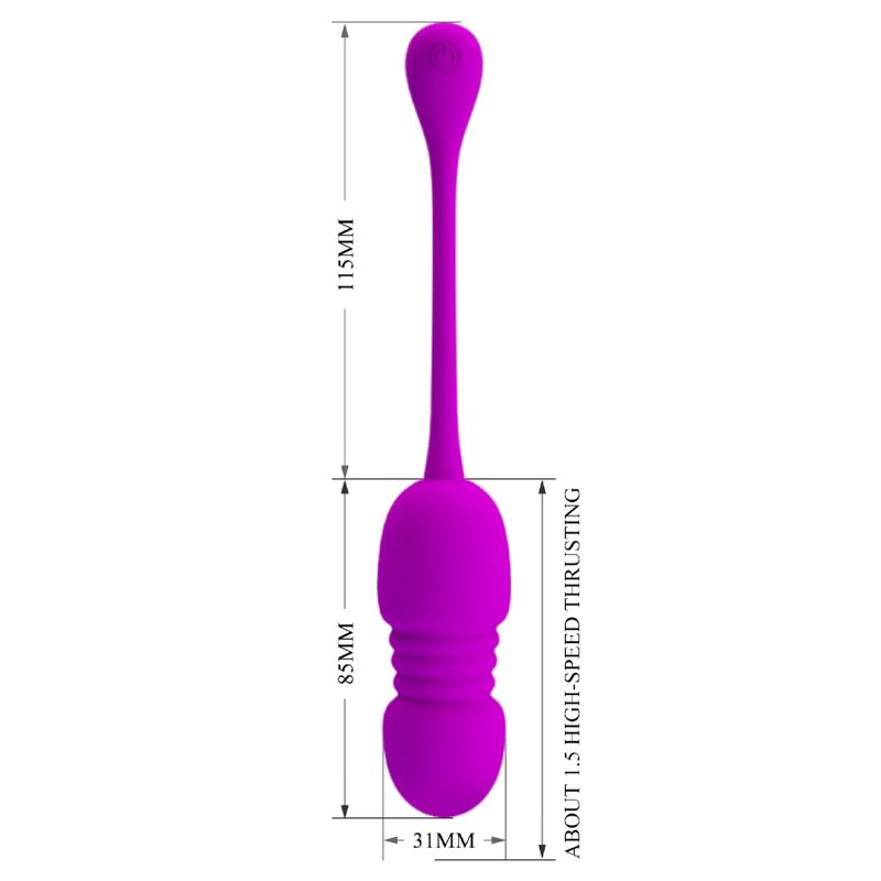 PRETTY LOVE - UOVO VIBRANTE RICARICABILE CALLIE VIOLA – Uova vibranti – foto 5