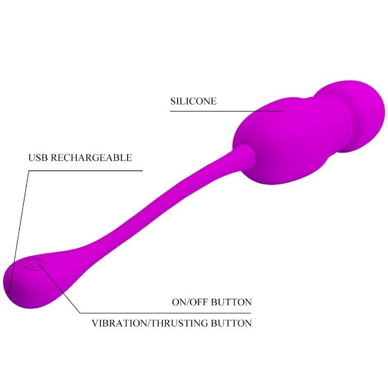 PRETTY LOVE - UOVO VIBRANTE RICARICABILE CALLIE VIOLA – Uova vibranti – foto 6