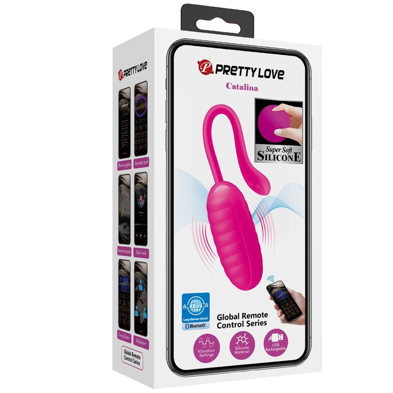 PRETTY LOVE - UOVO VIBRANTE RICARICABILE ROSA CATALINA APP – Uova vibranti – foto 12