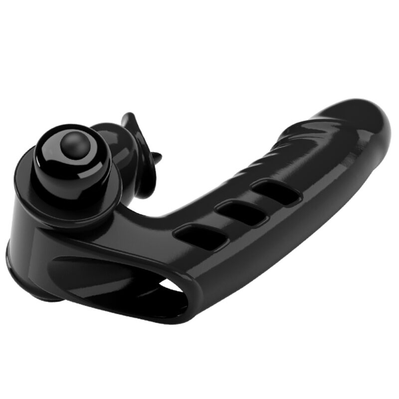 PRETTY LOVE - COPERTURA PER DITA VIBRATORE CORBIN NERA – Copri pene con estensione – foto 2