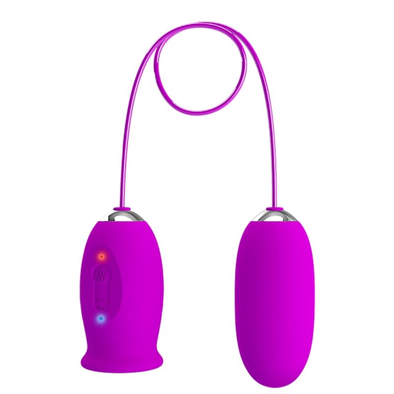 PRETTY LOVE - VIBRATORE RICARICABILE DAISY DUAL EGG VIOLA – Uova vibranti – foto 2
