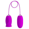 PRETTY LOVE - VIBRATORE RICARICABILE DAISY DUAL EGG VIOLA – Uova vibranti