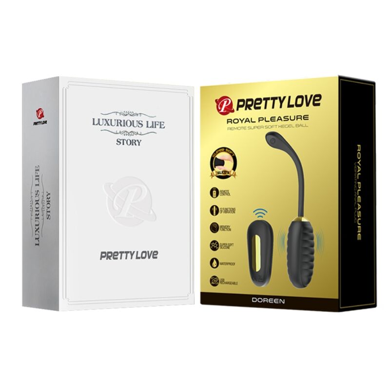 PRETTY LOVE - DOREEN LUXURY UOVO VIBRANTE RICARICABILE NERO TELECOMANDO – Uova vibranti – foto 12