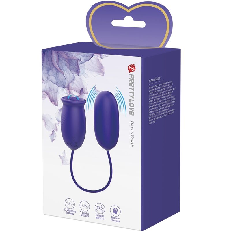 PRETTY LOVE - VIBRATORE STIMOLATORE RICARICABILE DAISY YOUTH VIOLETTO – Per il clitoride – foto 6