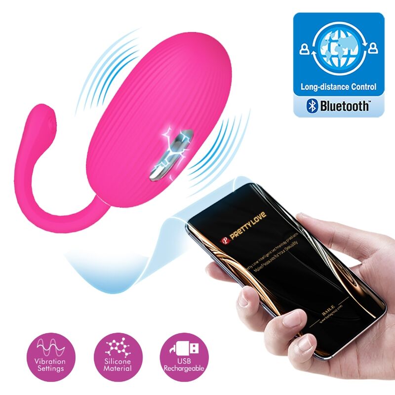 PRETTY LOVE - DOREEN UOVO VIBRANTE RICARICABILE MAGENTA TELECOMANDO – Uova vibranti