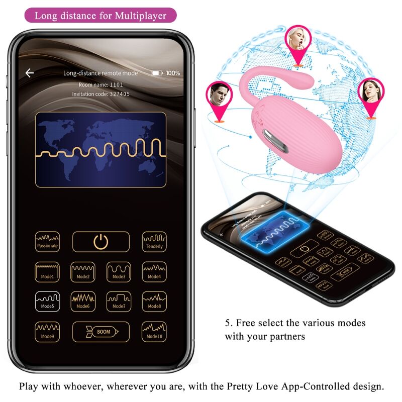 PRETTY LOVE - UOVO VIBRANTE RICARICABILE DOREEN PINK – Uova vibranti – foto 11