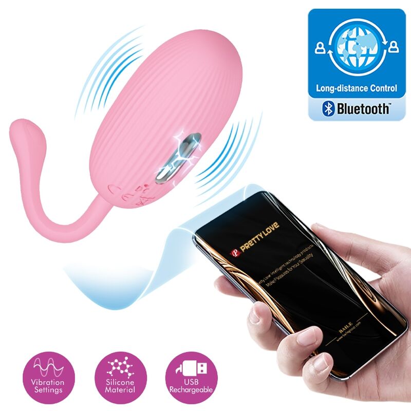 PRETTY LOVE - UOVO VIBRANTE RICARICABILE DOREEN PINK – Uova vibranti