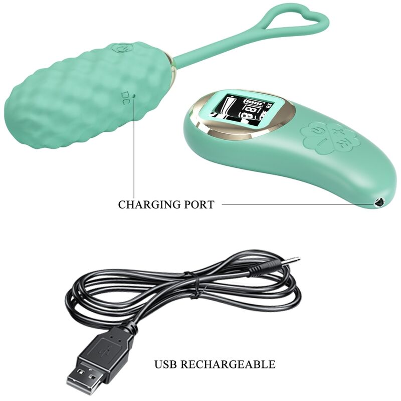 PRETTY LOVE - UOVO VIBRANTE CON TELECOMANDO VERDE VIVIAN – Uova vibranti – foto 8