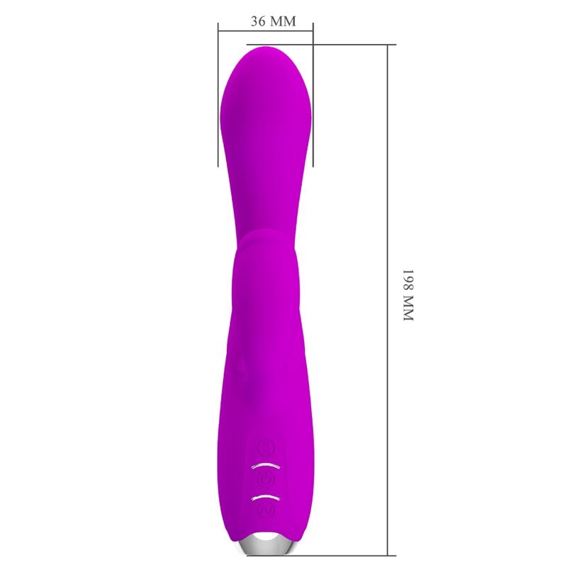 PRETTY LOVE - VIBRATORE RICARICABILE GLORIA RABBIT-VIOLA IMPERMEABILE – Vibratori di coniglio – foto 7