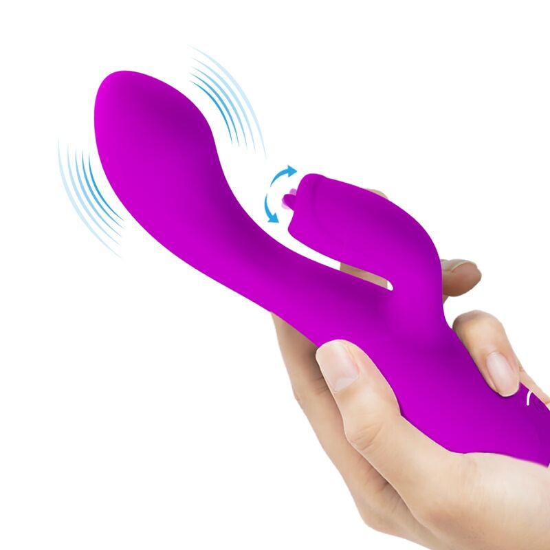 PRETTY LOVE - VIBRATORE RICARICABILE GLORIA RABBIT-VIOLA IMPERMEABILE – Vibratori di coniglio – foto 9