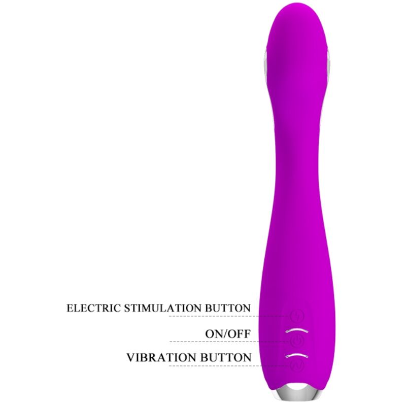 PRETTY LOVE - VIBRATORE ELETTROSHOCK RICARICABILE HECTOR IMPERMEABILE VIOLA – Vibratori a punto G – foto 6