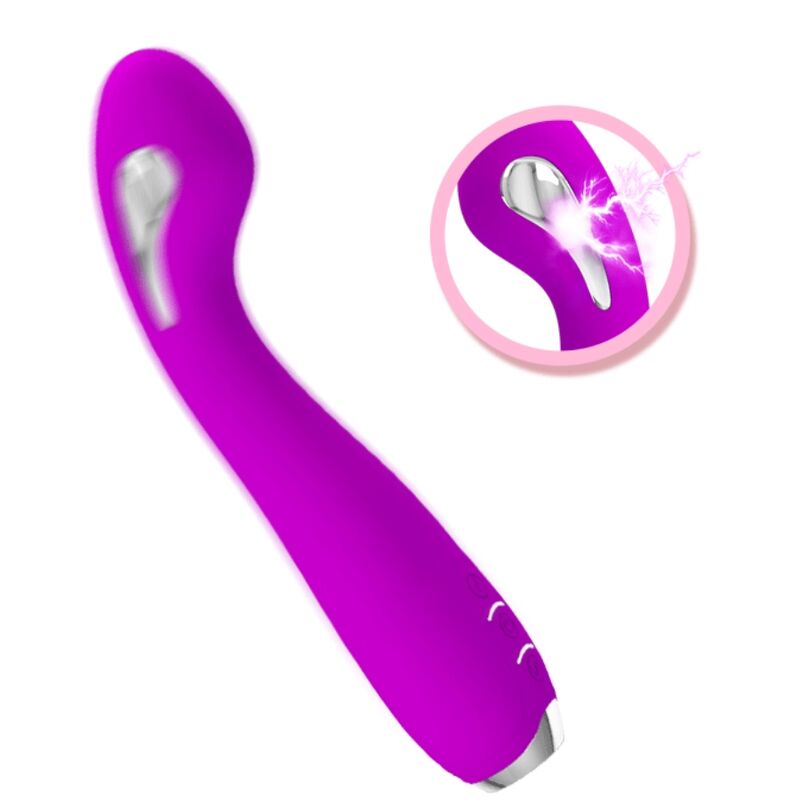 PRETTY LOVE - VIBRATORE ELETTROSHOCK RICARICABILE HECTOR IMPERMEABILE VIOLA – Vibratori a punto G – foto 4