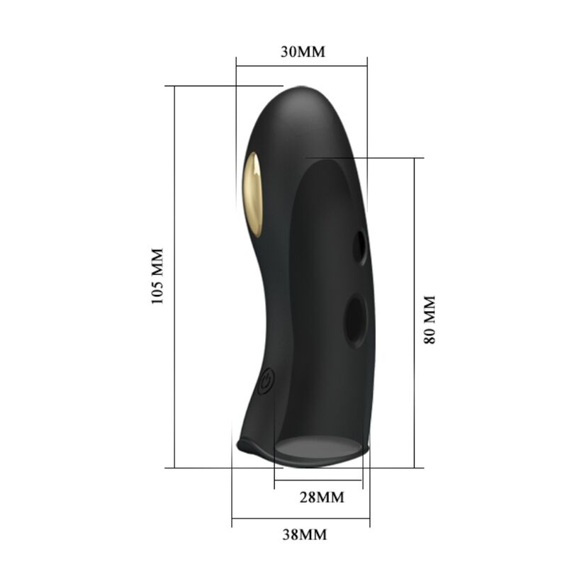 PRETTY LOVE - COPRIDITA PER ELETTROSTIMOLATORE MARICO NERO – Copri pene con estensione – foto 6