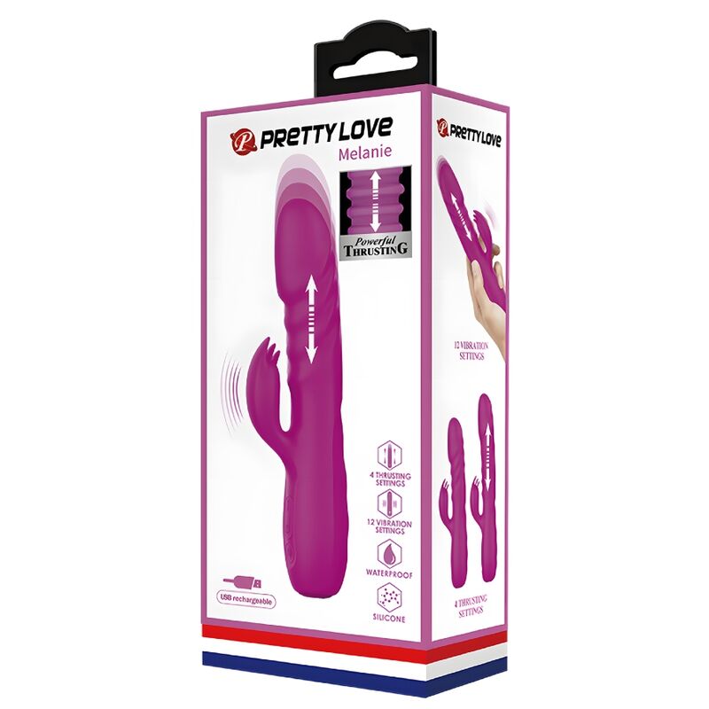 PRETTY LOVE - VIBRATORE CONIGLIO RICARICABILE MELANIE VIOLA – Vibratori di coniglio – foto 8