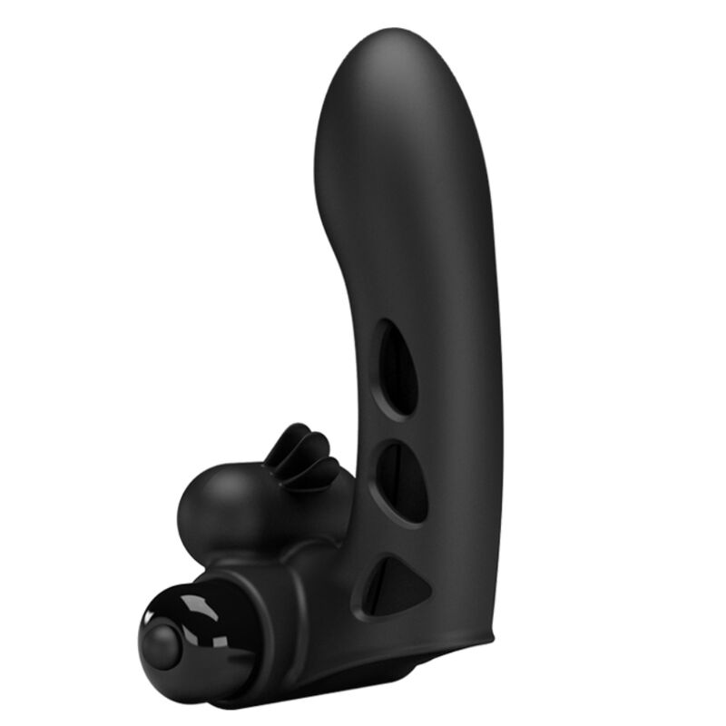 PRETTY LOVE - COPERTURA PER DITA VIBRATORE ORLANDO NERA – Copri pene con estensione – foto 2