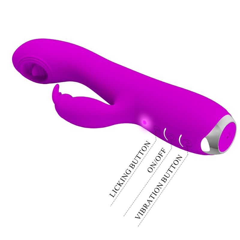 PRETTY LOVE - VIBRATORE RICARICABILE RACHEL CON VENTOSA VIOLA – Vibratori di coniglio – foto 6
